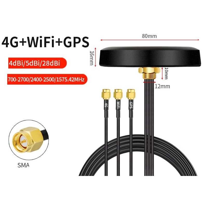 1.5M Big 3 in 1 Circle(default 4G+WIFI+GPS) Antenna