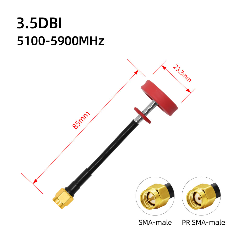 Long Red Lollipop Antenna