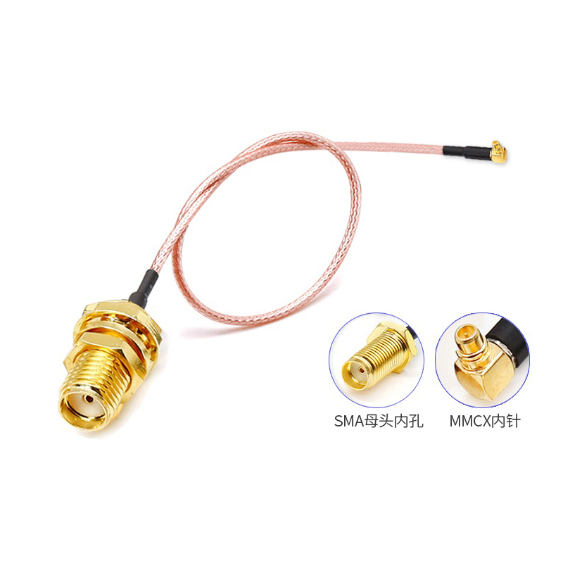 30CM Cable MMCX Right angle Male To SMA Female Hole 316 Cable